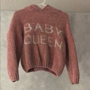 Zara Chenille “Baby Queen” Hoodie